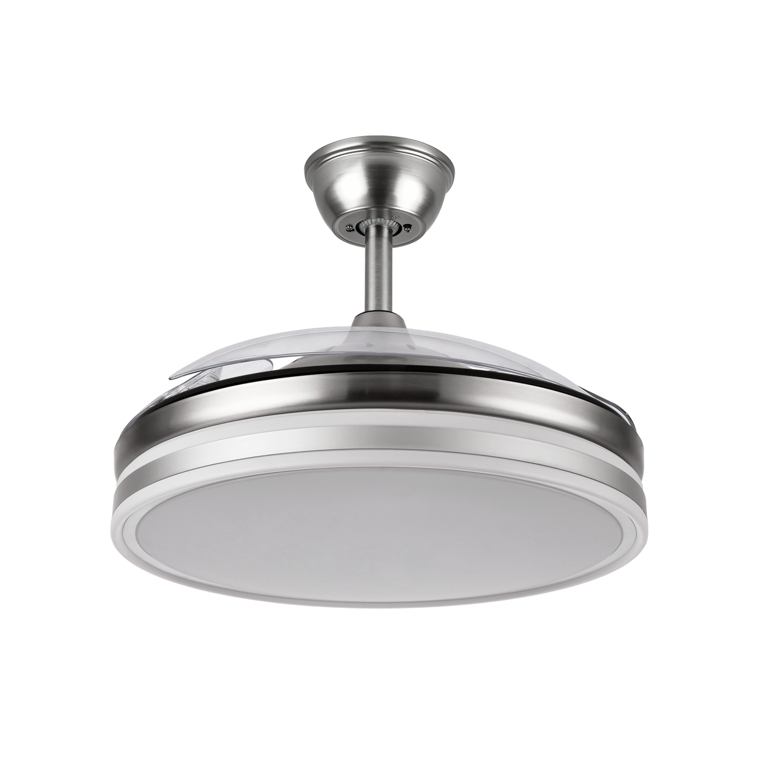 VENTILADOR BAYOMO 72W 7200LM NIQUEL 3 ASPAS DESP. 32/47X55/108 D.3 COLOR.MOTOR DC.REMOTO