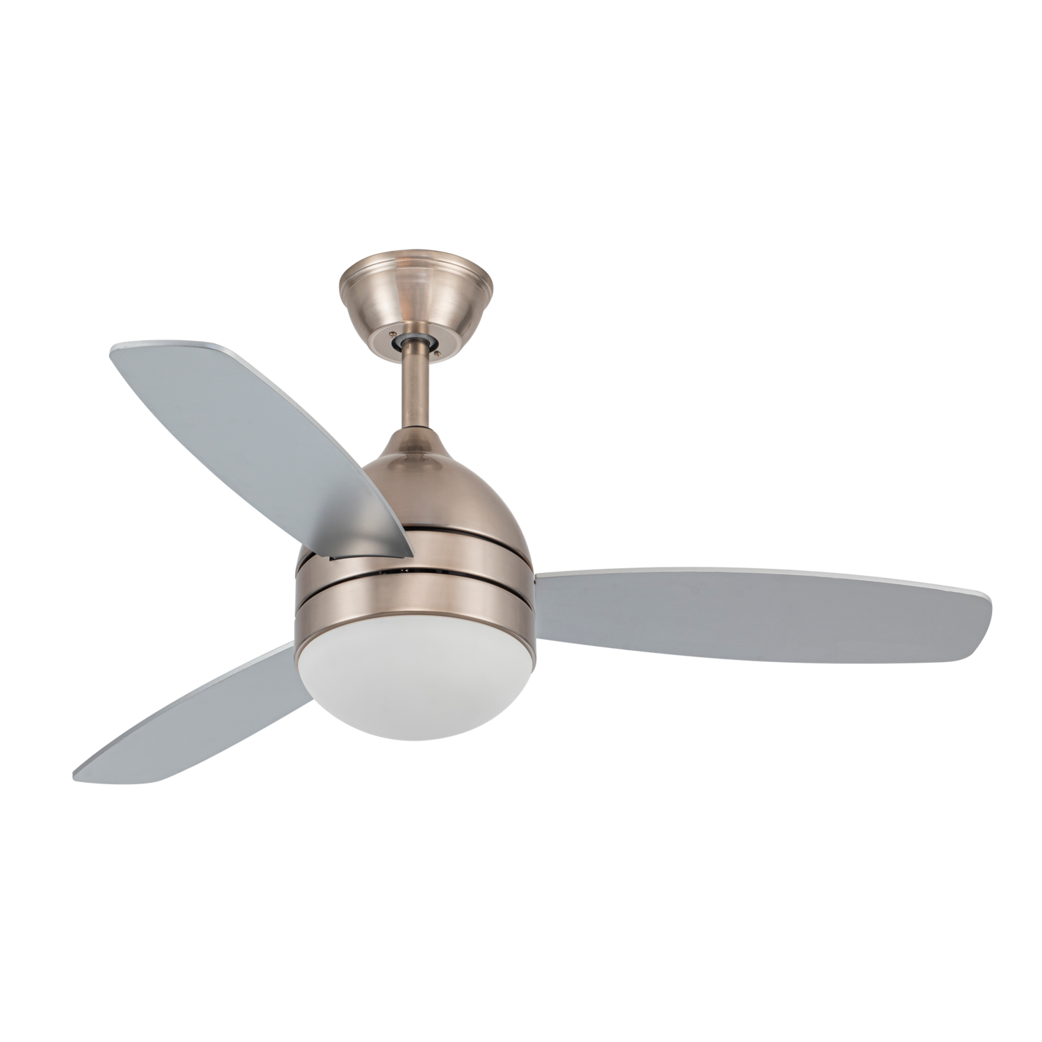 VENTILADOR 30W DC MAESTRAL NIQUEL 3 ASPAS PLATA/HAYA 6 VEL. 3 COLORES 106,7D C/REMOTO, MEMORIA Y TEMPORIZADOR 2850LM