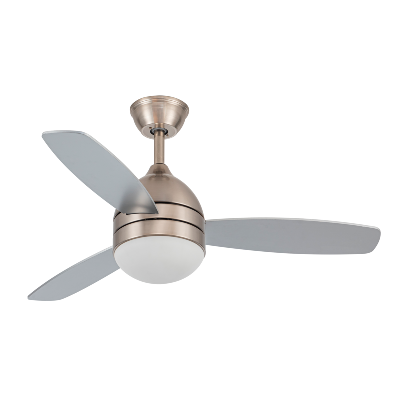VENTILADOR 30W DC MAESTRAL NIQUEL 3 ASPAS PLATA/HAYA 6 VEL. 3 COLORES 106,7D C/REMOTO, MEMORIA Y TEMPORIZADOR 2850LM