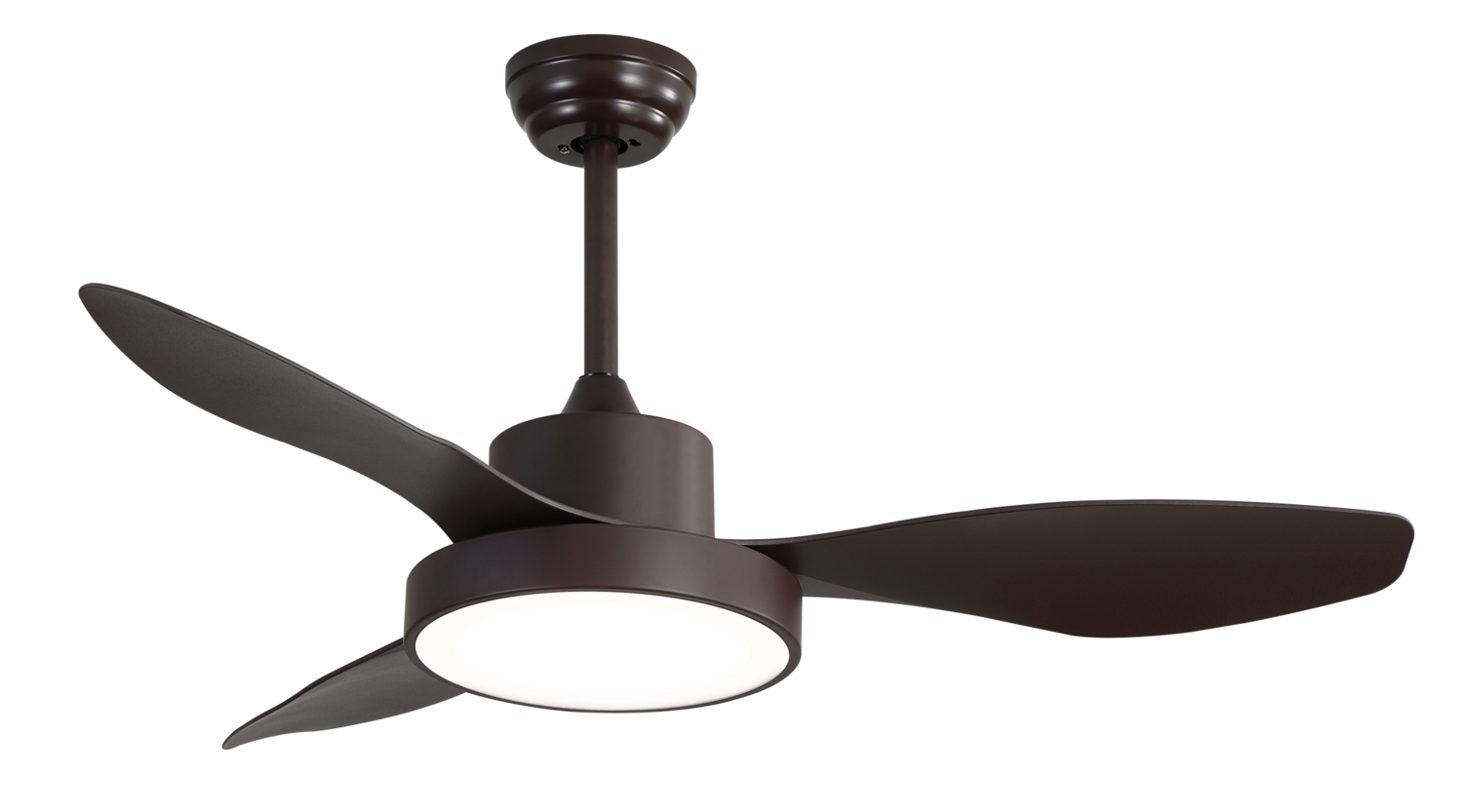 VENTILADOR DC HAYATE 48W 4078LM MARRON 3 ASP 39/54X120X120CM 3000-4000-6000K C/REMOTO, MEMORIA Y TEMPORIZADOR
