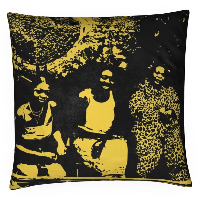 Set of 4 Velvet Square Scatter Cushions - Congo Gold Collection