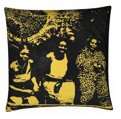 Set of 4 Velvet Square Scatter Cushions - Congo Gold Collection