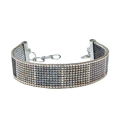 PULSERA GEOMETRIC GRIS MIYUKI 10