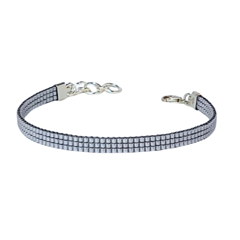 PULSERA GRIS PERLADO MIYUKI 3