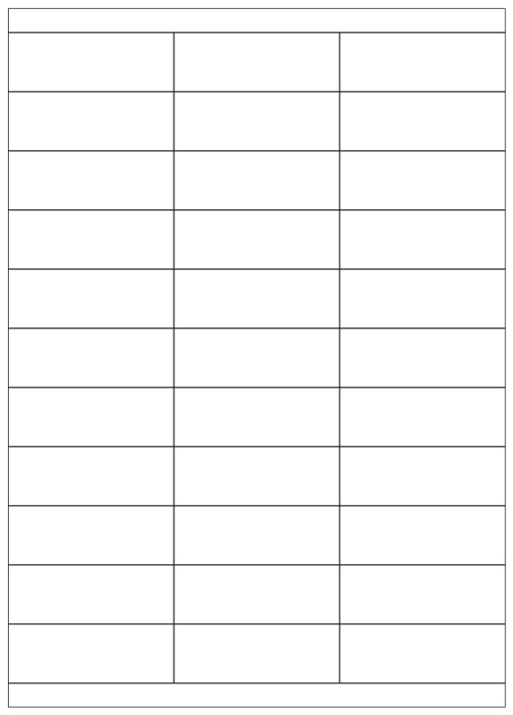 A4 Labels, 70x25mm 3x11 33up 100sh