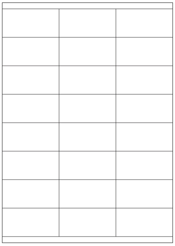 A4 Labels, 70x35mm 3x8 24up 100sh