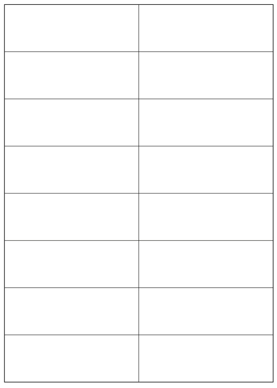 A4 Labels, 105x37mm 2x8 16up 100sh