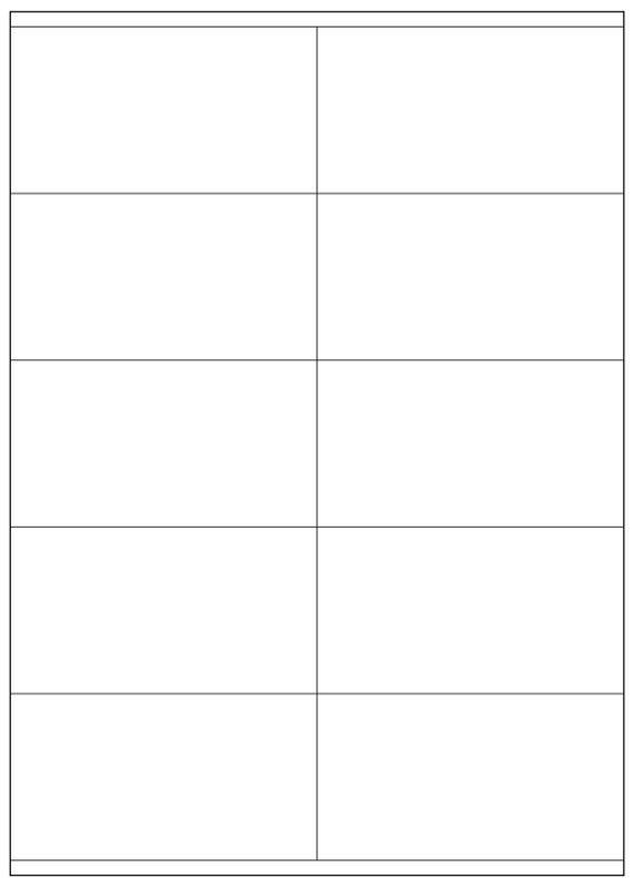 A4 Labels, 105x57mm 2x5 10up 100sh