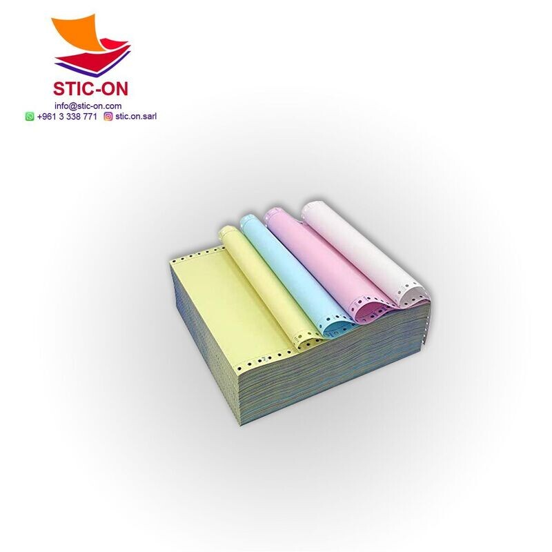Continuous NCR Forms 9 1/2" x 11" 4 part  500 sets/box