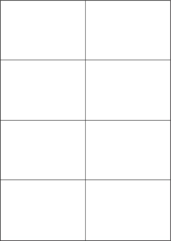 A4 Labels, 105x74mm 2x4 8up 100sh