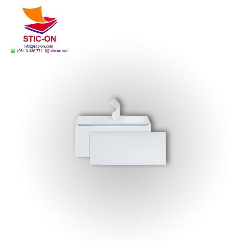 DL Envelope 110x225mm, White, No Window, Peel & Seal, 80g 1000pcs