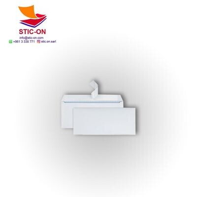 DL Envelope 110x225mm, White, No Window, Peel & Seal, 80g 1000pcs