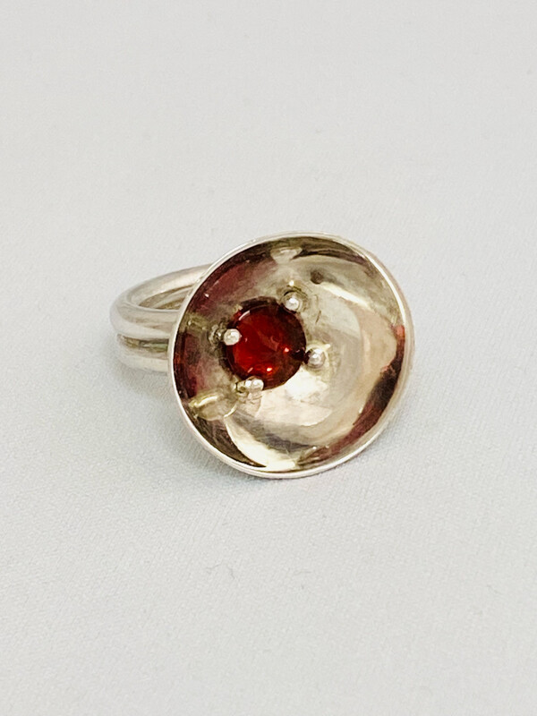 Dome Ring: Natural Garnet