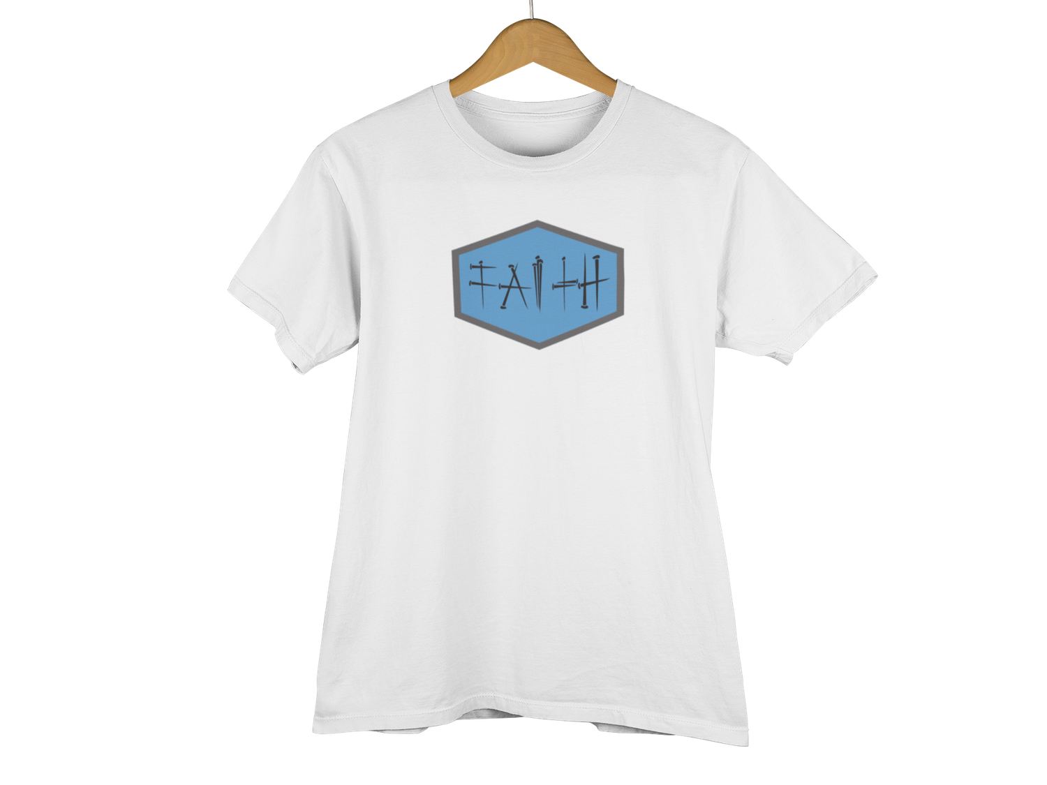 Faith In Three Nails Unisex T Shirt, Color: White