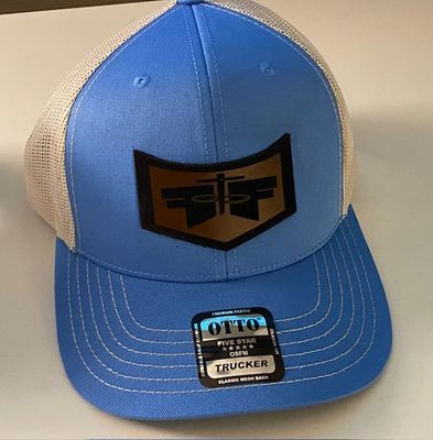 Leather- FF Logo Snapback Trucker Hat