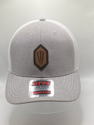 Leather- Three Nails Hex Shied Vintage Leather Patch Hat