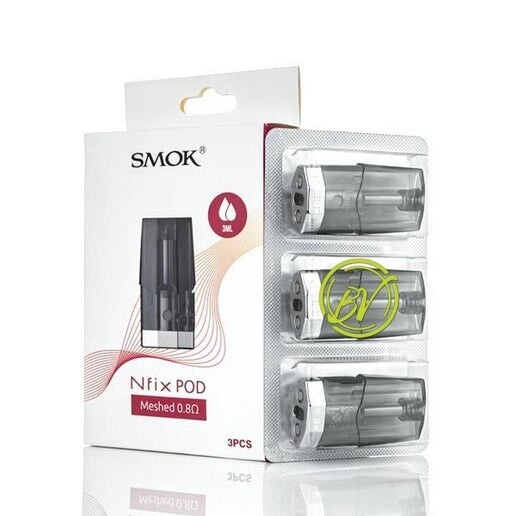 SMOK NFIX REPLACEMENT PODS - MESH MTL 0.8 OHM MTL (3PC/PK)