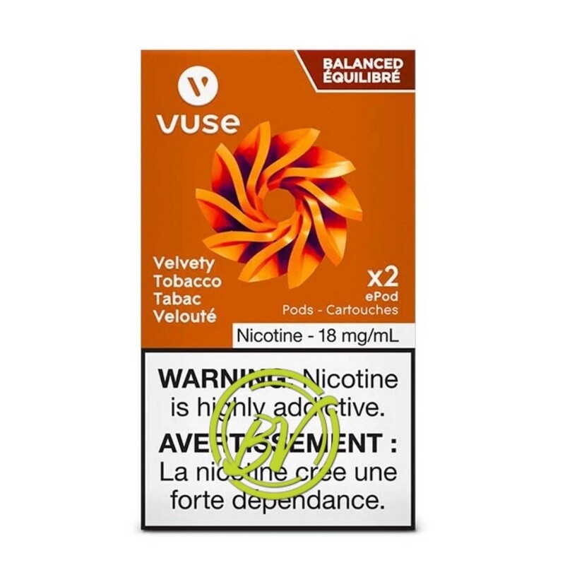 VUSE POD-VELVETY TOBACCO  2.0mL (Ontario Stamped)