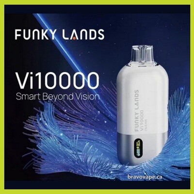FUNKY LANDS Vi10000 | Dry Hit Prevention in a Graceful Slim Shell - Long-lasting Vaping Pleasure