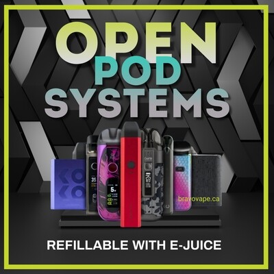 Open Pod Systems (SMOK, UWELL, VAPORESSO, VOOPOO)