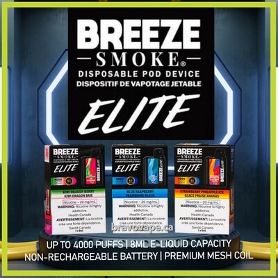 BREEZE ELITE 4000 (S50) | Top-Rated Nicotine Salt Pens - Smooth and Satisfying Vaping Experience