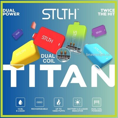 STLTH TITAN 10K | Twice the Hit: Dual Mesh Coils, Permanent Boost Output - A Revolutionary Vaping Experience