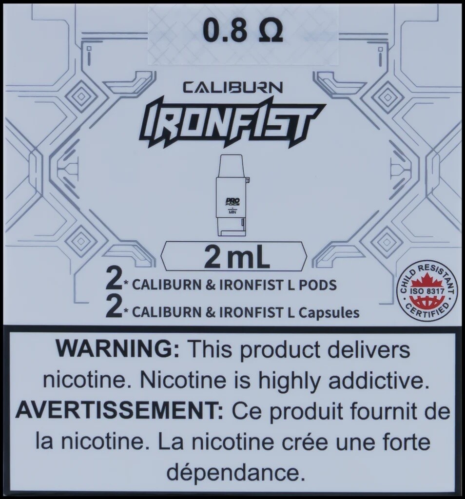 UWELL CALIBURN &amp; IRONFIST L PODS (2PC/PACK), Size: 0.8ohm 2ml (2/pack)