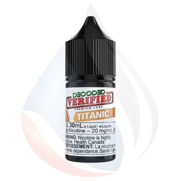 E-Juice-30ml-TITANIC SALTS (Ontario Stamped) - Coffee, Nuts