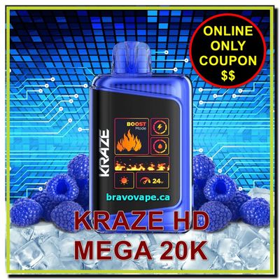 KRAZE HD MEGA 20K (ONLINE ONLY DEAL to May 19th, 2024) | BRAVO VAPE