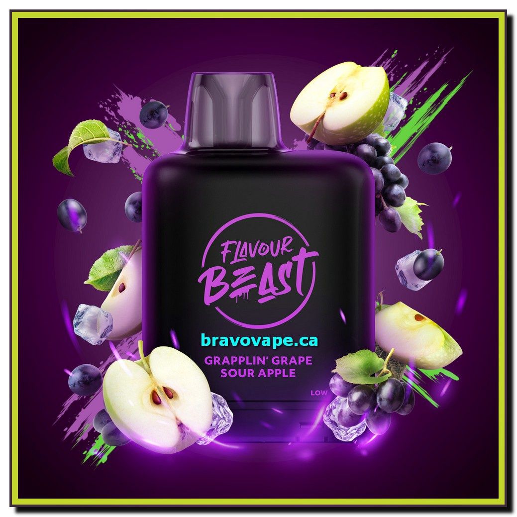 LEVEL X BOOST POD 20ML-GRAPPLIN' GRAPE SOUR APPLE ICED (Ontario Stamped)