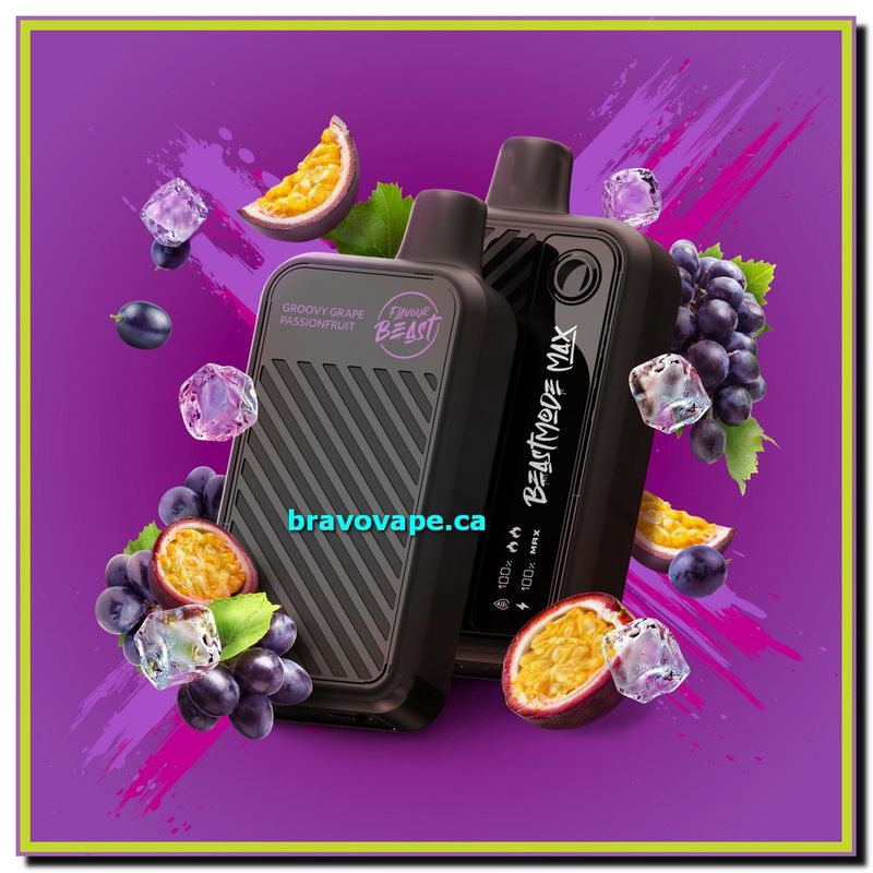 Flavour Beast Beast Mode Max 18K-GROOVY GRAPE PASSIONFRUIT ICED