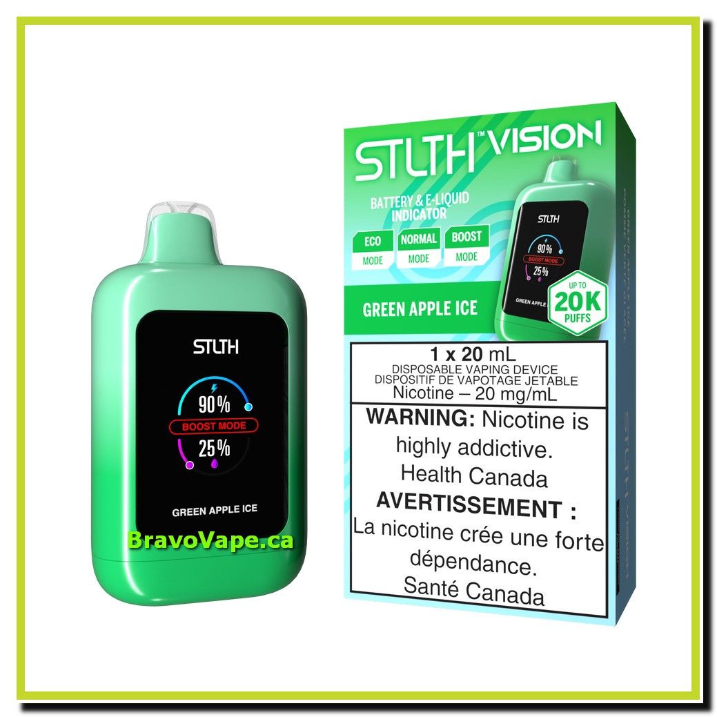 STLTH Vision Disposables 20K-GREEN APPLE ICE (Ontario Stamped)