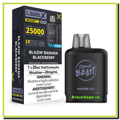 LEVEL X BOOST POD 20ML-BLAZIN' BANANA BLACKBERRY (Ontario Stamped)