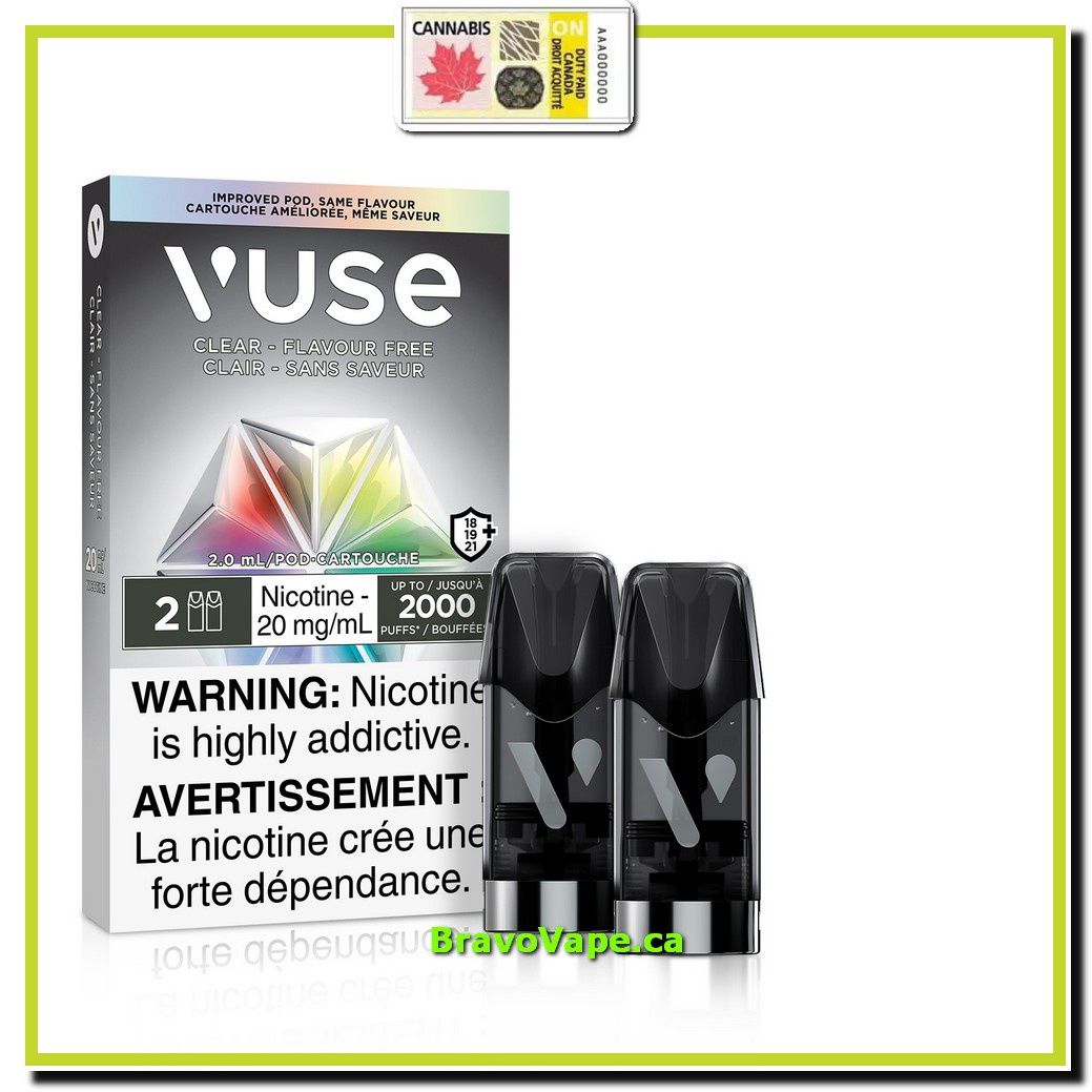 VUSE POD-CLEAR TASTE (FLAVOUR FREE) 20 mg/mL (Ontario Stamped)