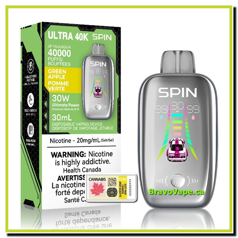 SPIN ULTRA 40K-GREEN APPLE (Ontario Stamped)