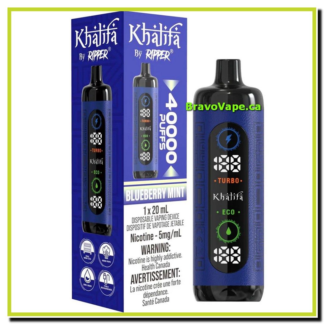 Khalifa Bar by Ripper Hookah Vape 40K - Blueberry Mint