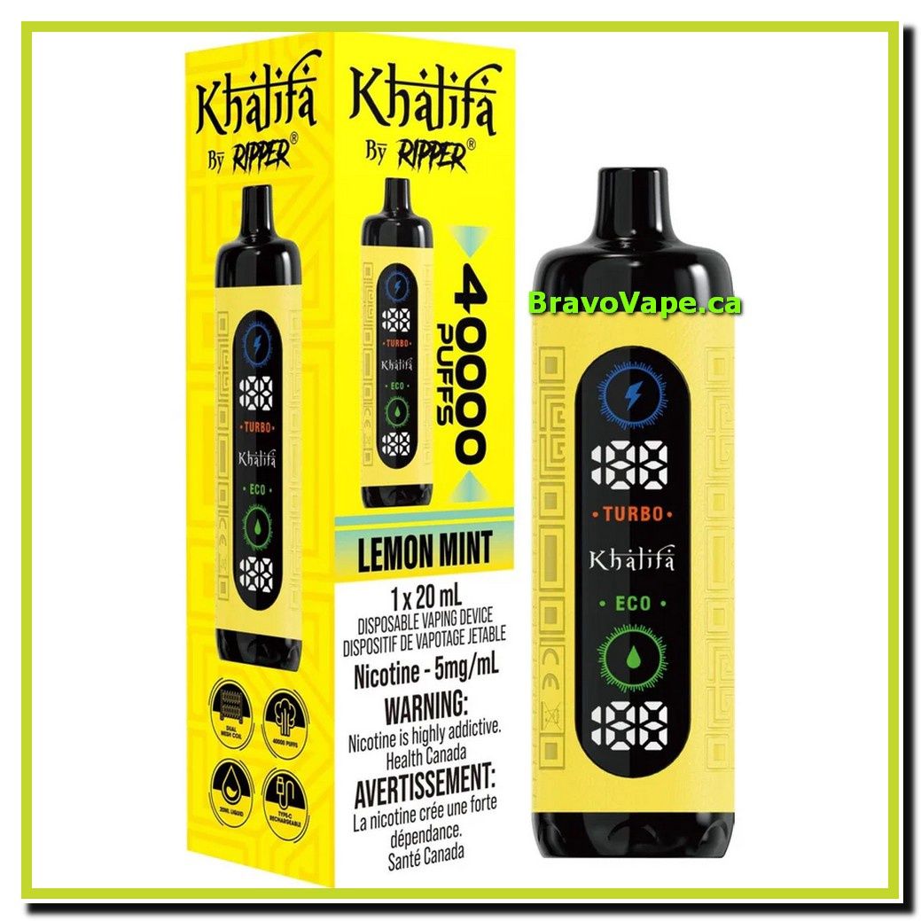 Khalifa Bar by Ripper Hookah Vape 40K - Lemon Mint