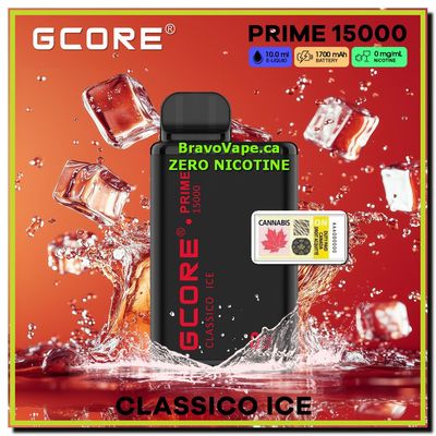 GCORE PRIME NIC FREE 15K-Classico Ice 0mg/ml Prime 15000 Puffs (Ontario Stamped)