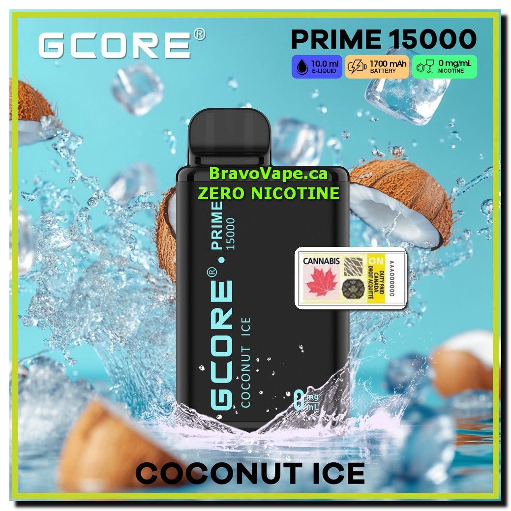 GCORE PRIME NIC FREE 15K-Coconut Ice 0mg/ml Prime 15000 Puffs