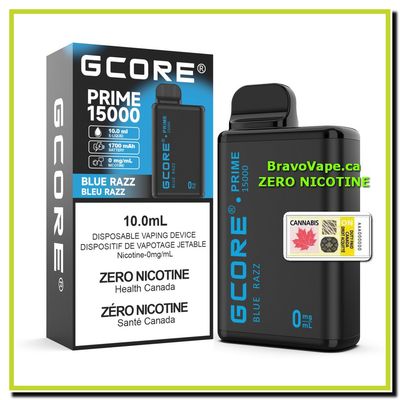 GCORE PRIME NIC FREE 15K-Blue Razz 0mg/ml Prime 15000 Puffs