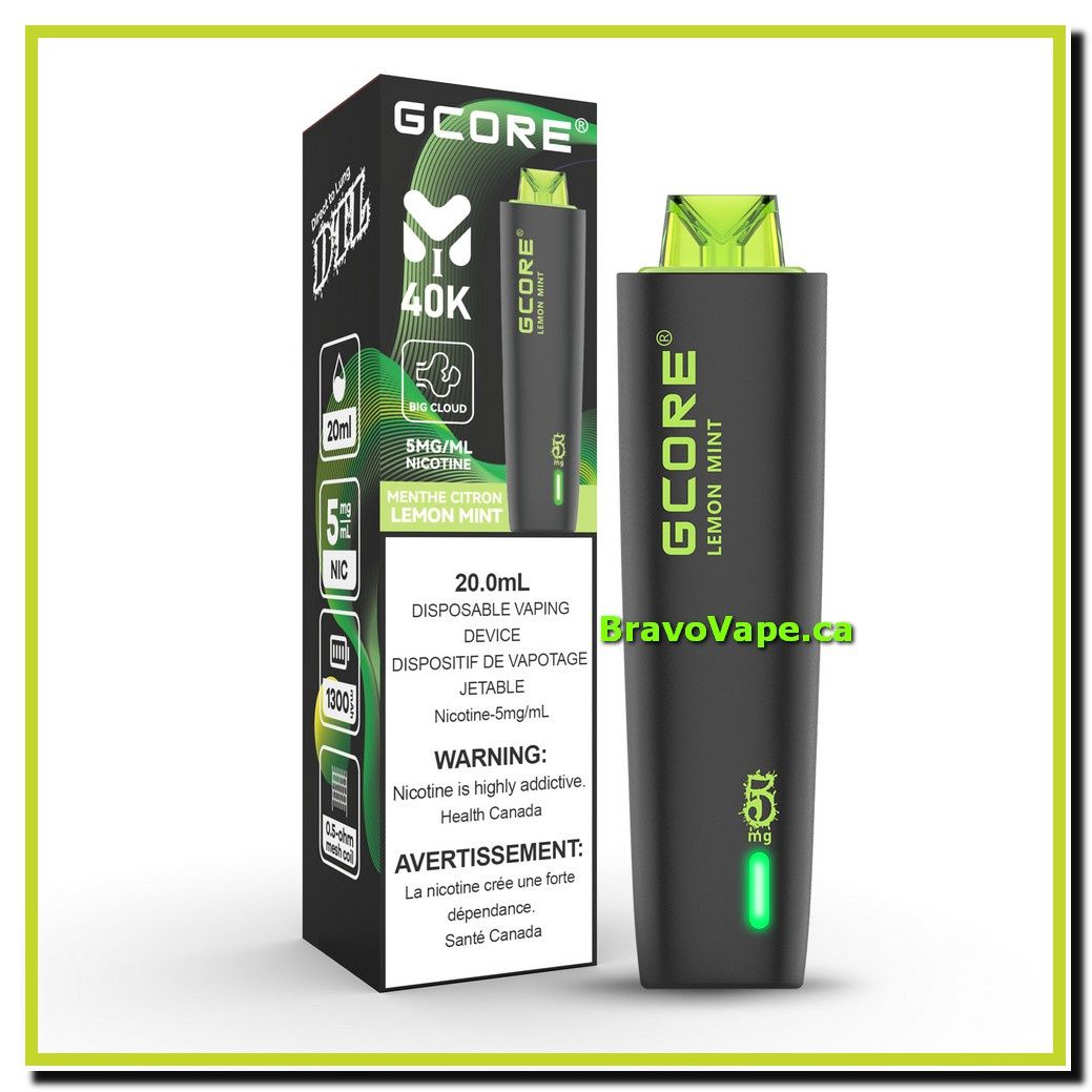 GCORE HOOKAH 40K-LEMON MINT (NP)