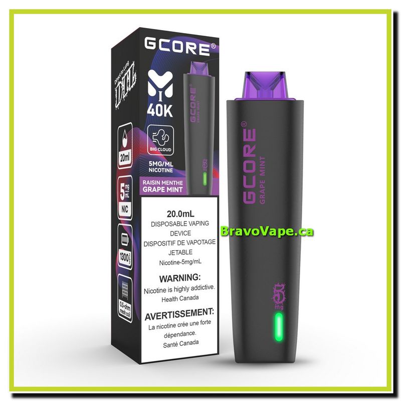 GCORE HOOKAH 40K-GRAPE MINT (NP)