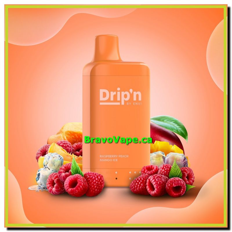 Drip&#39;n by Envi 8ML Disposable-Raspberry Peach Mango Ice [Ontario]