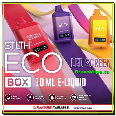 STLTH ECO BOX 10 ml Vape jetable | Bravo Vape