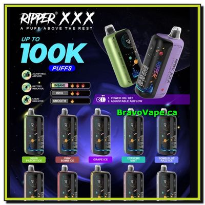 RIPPER XXX 100K Disposable Vape | Bravo Vape