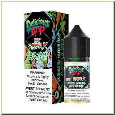 GCORE E-JUICE-DELICIOUS DRIP-SOUR GREEN APPLE ICE 20mg/30mL