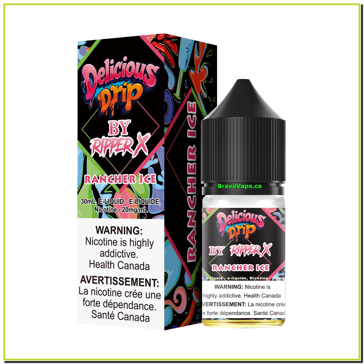 GCORE E-JUICE-DELICIOUS DRIP-RANCHER ICE 20mg/30mL