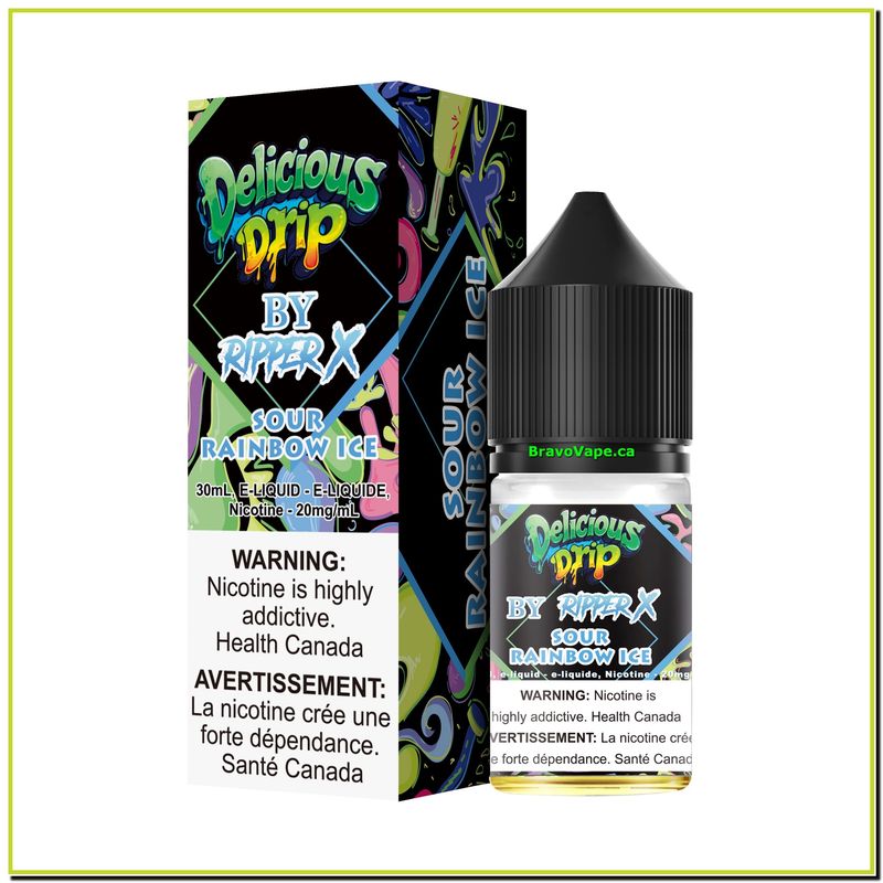 GCORE E-JUICE-DELICIOUS DRIP-SOUR RAINBOW ICE 20mg/30mL