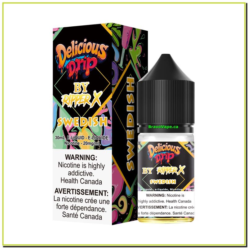 GCORE E-JUICE-DELICIOUS DRIP-SWEDISH 20mg/30mL