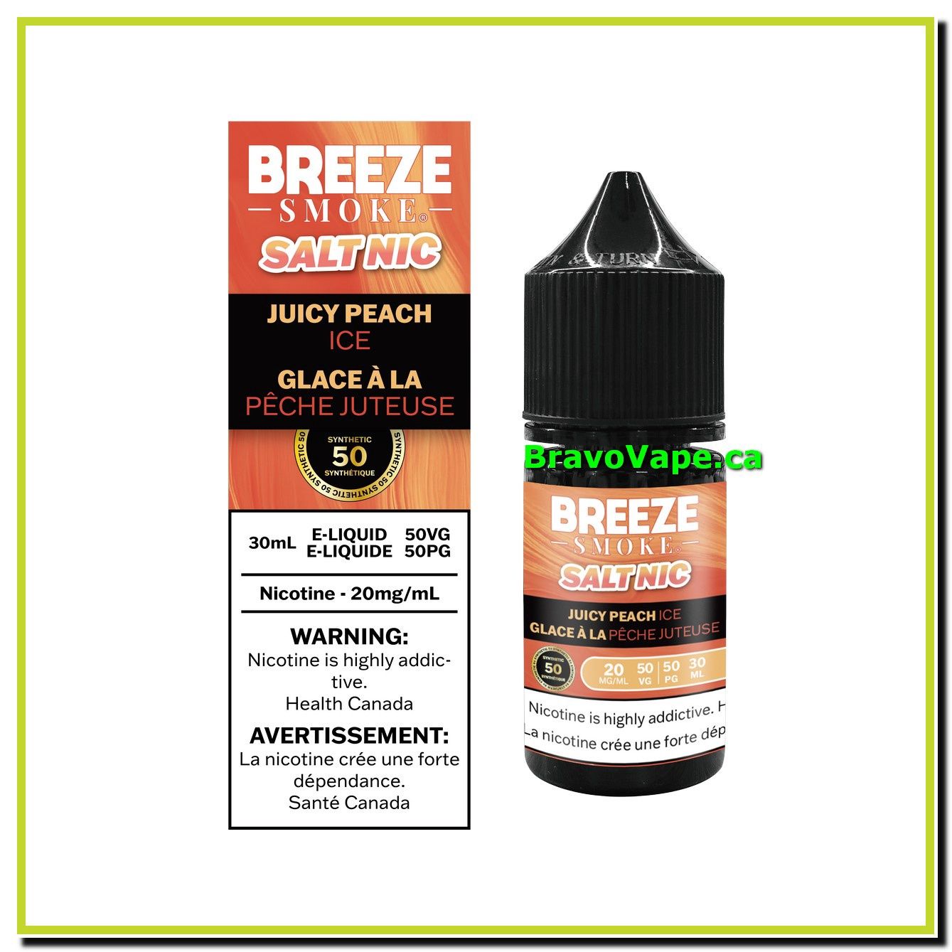 BREEZE S50 E-JUICE (30ml) SALT-JUICY PEACH ICE
